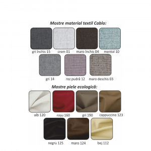 Colţar în formă de U, material textil gri, model stânga, 330x88x215/153 cm - TP198755 - Img 2