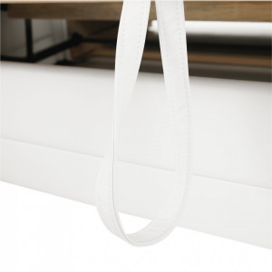 Colţar în formă de U, piele ecologică albă, model dreapta, 330x215/153x88 cm - TP151498 - Img 14