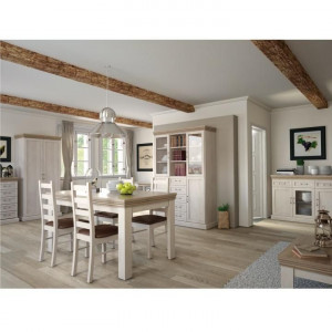 Comodă 5 sertare, 57x98x46 cm pin nordic și stejar sălbatic - TP86113 - Img 3