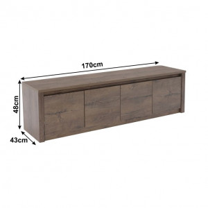 Comodă cu patru uşi, 170x48x43 cm stejar închis - TP86170 - Img 9