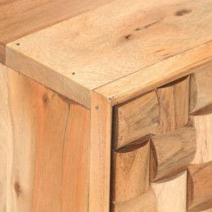Comoda TV, 100 x 35 x 40 cm, lemn masiv de acacia - V287442V - Img 2