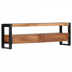 Comoda TV, 140 x 30 x 45 cm, lemn masiv de acacia - V247736V - Img 4