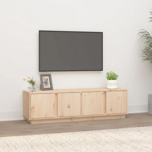 Comodă TV, 140x40x40 cm, lemn masiv de pin - V814459V - Img 2