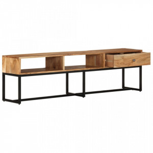 Comodă TV, 160x30x45 cm, lemn masiv de acacia - V337991V - Img 3