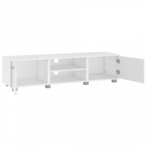Comodă TV, alb, 140x40x35 cm, lemn prelucrat - V340628V - Img 4