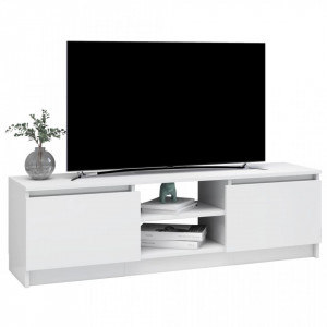Comoda TV, alb extralucios, 120 x 30 x 35,5 cm, PAL - V800573V - Img 3