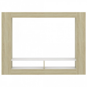 Comoda TV, alb si stejar Sonoma, 152 x 22 x 113 cm, PAL - V800743V - Img 4