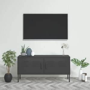 Comodă TV, antracit, 105x35x50 cm, oțel - V336231V - Img 2