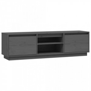 Comodă TV, gri, 140x35x40 cm, lemn masiv de pin - V814316V