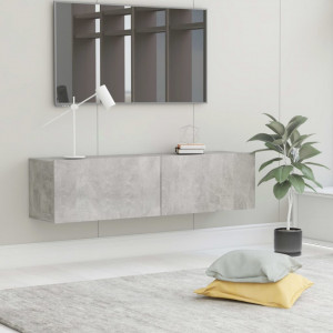 Comoda TV, gri beton, 120 x 30 x 30 cm, PAL - V801494V