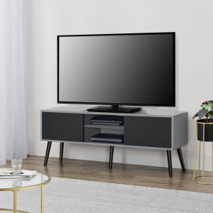 Comoda TV gri deschis/negru - P73649699