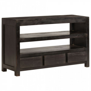 Comodă TV, lemn masiv de acacia, 90 x 30 x 55 cm, maro închis - V246102V - Img 2