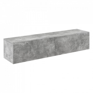 Comoda TV montabila pe perete, 140 cm, efect beton - P71488082 - Img 2