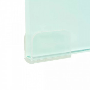 Comoda TV/Suport monitor, sticla, 80 x 30 x 13 cm, alb - V244145V - Img 4