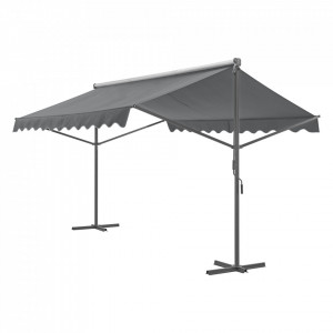 Copertina pavilion gradina, 500x300x260cm, gri inchis - P79564150 - Img 2