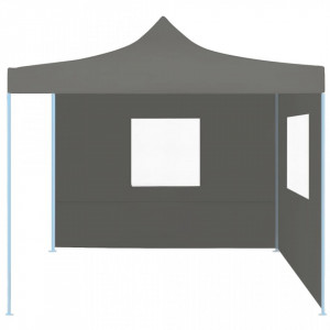 Cort de petrecere pliabil, 2 pereți laterali, antracit, 3 x 3 m - V44965V