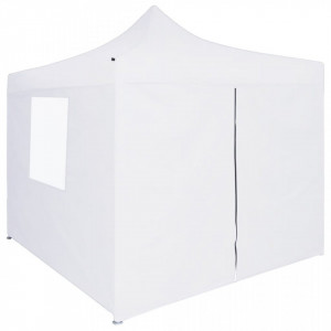 Cort de petrecere pliabil cu 4 pereți, alb, 2 x 2 m, oțel - V48888V - Img 3