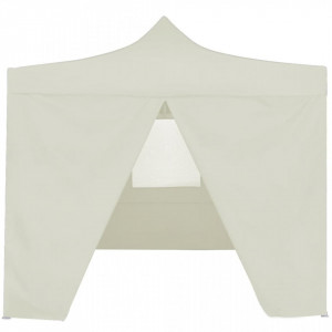 Cort de petrecere pliabil cu 4 pereți, crem, 2 x 2 m, oțel - V48882V
