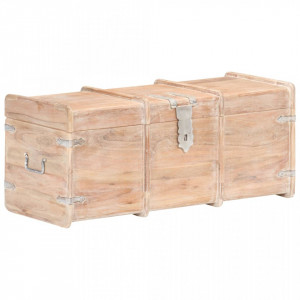 Cufar de depozitare, 90 x 40 x 40 cm, lemn masiv de acacia - V289644V - Img 1