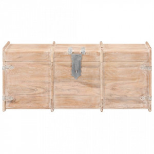 Cufar de depozitare, 90 x 40 x 40 cm, lemn masiv de acacia - V289644V - Img 4