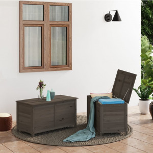 Cutie de perne de exterior antracit 100x50x56cm lemn masiv brad - V152168V