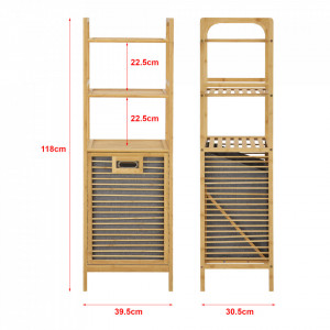 Dulap baie rufe murdare bambus cu sac colector detasabil - P79660573 - Img 3