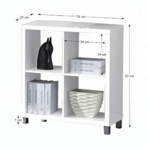 Dulap biblioraft, alb, 76x29x83 cm - TP69936 - Img 5
