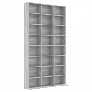 Dulap CD-uri, sonoma gri, 102x23x177,5 cm, lemn prelucrat - V815091V