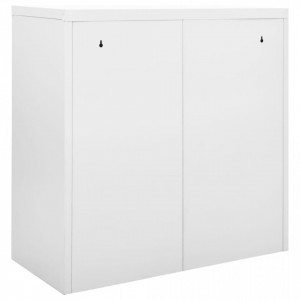 Dulap cu ușă glisantă, gri, 90x40x90 cm, oțel - V336430V - Img 4