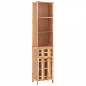 Dulap de baie, 42x29x182 cm, lemn masiv de nuc - V350356V