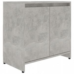 Dulap de baie, gri beton, 60 x 33 x 58 cm, PAL - V802646V - Img 2