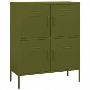 Dulap de depozitare, verde măsliniu, 80x35x101,5 cm, oțel - V336135V
