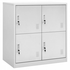 Dulap de vestiar, gri deschis, 90x45x92,5 cm, oțel - V336432V - Img 2