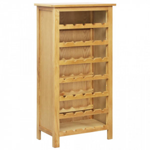 Dulap de vinuri, 56 x 32 x 110 cm, lemn masiv de stejar - V247464V - Img 1