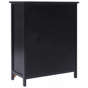 Dulap lateral, negru, 60 x 30 x 75 cm, lemn de paulownia - V284105V - Img 3