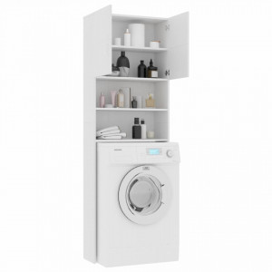 Dulap masina de spalat, alb, 64 x 25,5 x 190 cm, PAL - V800027V - Img 4