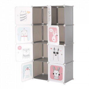 Dulap modular pentru copii, gri - TP288643 - Img 11