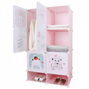 Dulap modular pentru copii, roz - TP288675 - Img 4