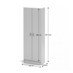 Dulap, pantofar, alb, 68x197x34 cm - TP96822 - Img 2