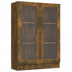 Dulap vitrină, stejar fumuriu, 82,5x30,5x115 cm, lemn prelucrat - V815618V