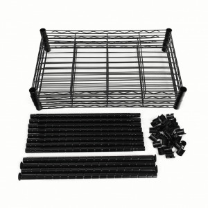 Etajeră cu înălţimea raftului reglabilă, 4 rafturi, neagră - TP274995 - Img 13