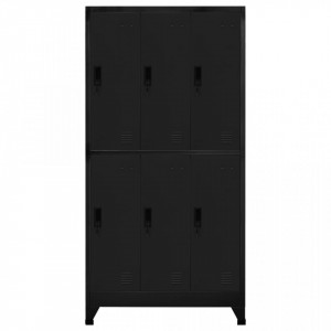 Fișet, negru, 90x45x180 cm, oțel - V339798V