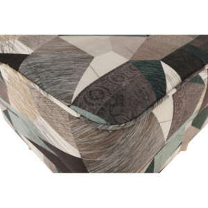 Fotoliu cu taburet, material maro-verde cu modele - TP211110 - Img 4