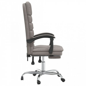 Fotoliu de birou rabatabil cu masaj, gri taupe, textil - V349723V - Img 4