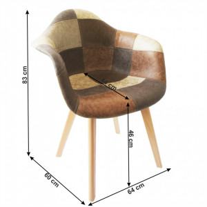 Fotoliu de design, patchwork/fag - TP256783 - Img 2