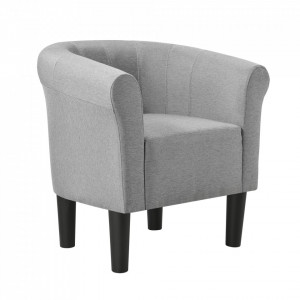 Fotoliu poliester/plastic, gri deschis - P58452000
