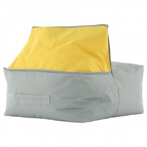 Fotoliu tip sac, gri și material textil verde - TP244093 - Img 20