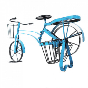 Ghiveci RETRO în formă de bicicletă, negru / albastru - TP285287 - Img 6