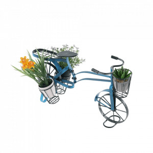 Ghiveci RETRO în formă de bicicletă, negru / albastru - TP285287 - Img 18