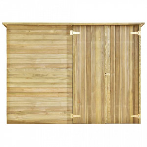 Magazie de grădină de bicicletă, 232x110x170 cm, pin tratat - V3059875V - Img 3
